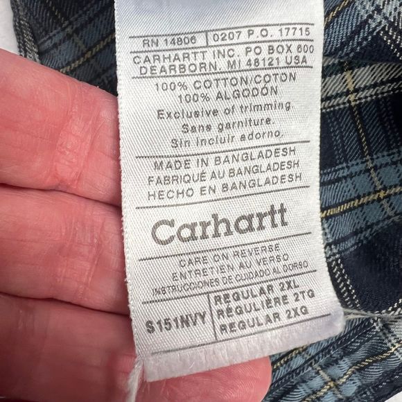 Carhartt flannel shirt men’s size XXL - Picture 4 of 7